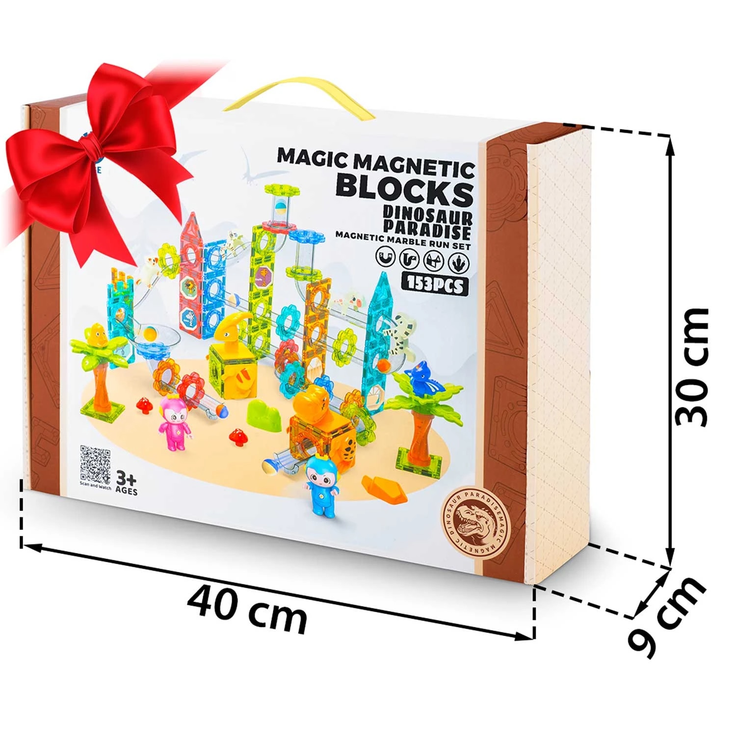 Set Educativ si Creativ Magnetic cu 153 Piese, Traseu Bile