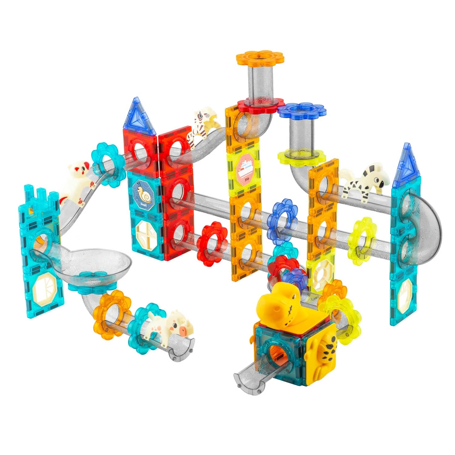 Set Educativ si Creativ Magnetic cu 153 Piese, Traseu Bile
