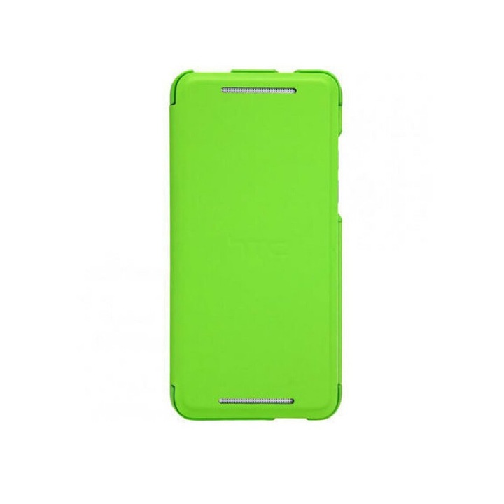 Защитен флип капак, съвместим с HTC One Mini, Double Dip Flip Case, TPU, Neon Green