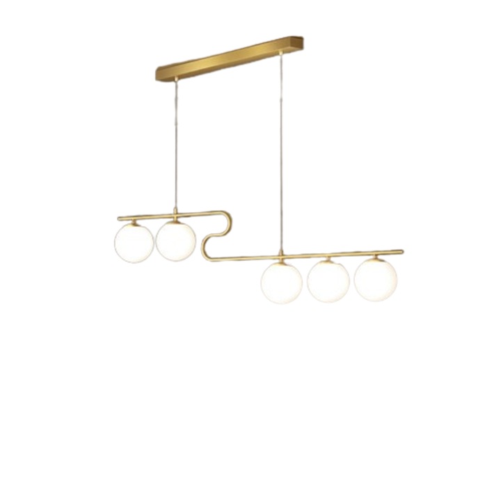 Lustra RFAN, Model 5505/5, Cu Abajururi, 5 X G9, Auriu