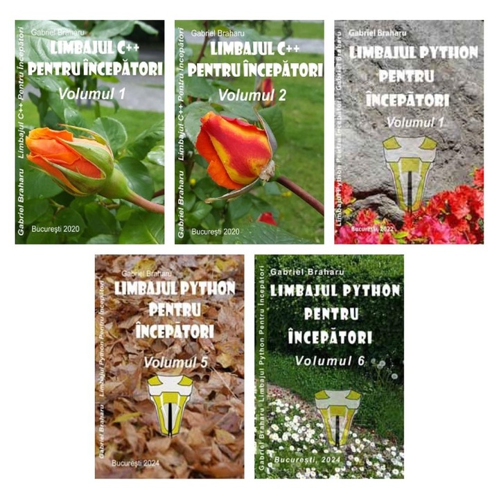 Set de 5 Carti Programare Incepatori (195), Gabriel Braharu, Colectia "Invata programare singur"