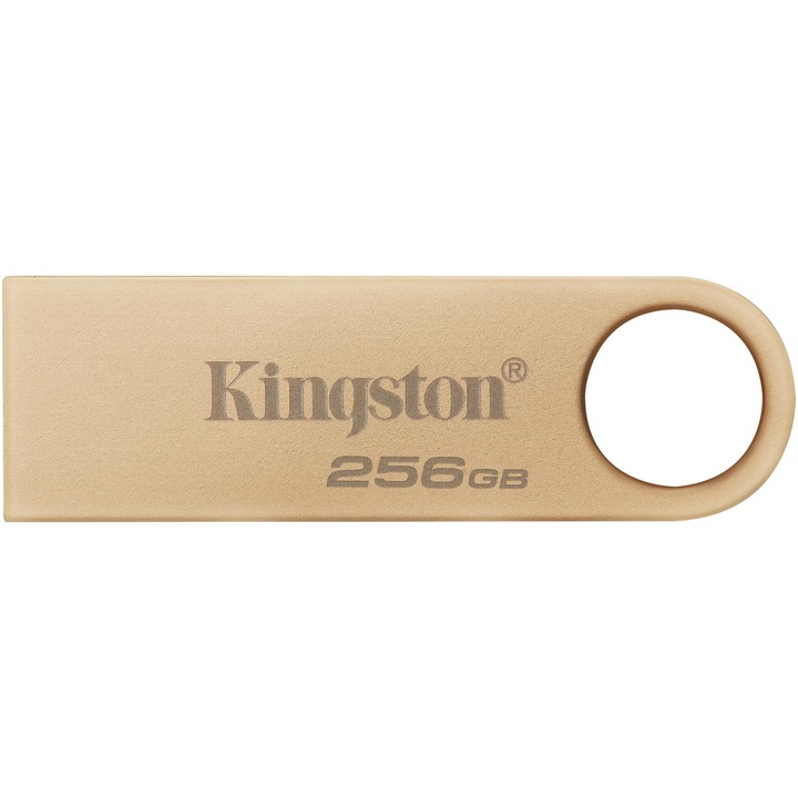 Kingston DataTraveler SE9 G3 USB memória, 256 GB, USB 3.2 Gen1, metál, arany