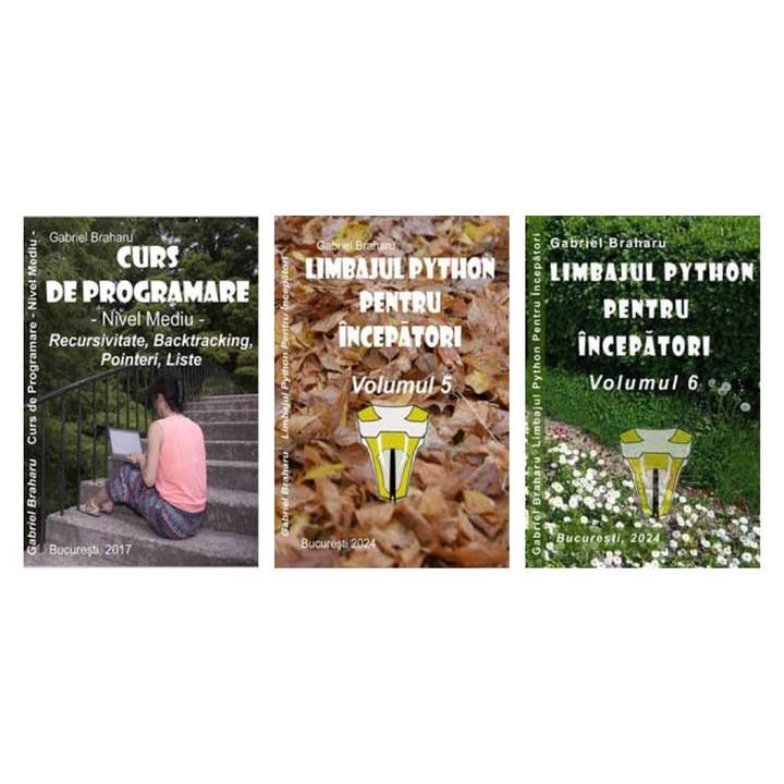 Set de 3 Carti Programare Incepatori (49), Gabriel Braharu, Colectia "Invata programare singur"