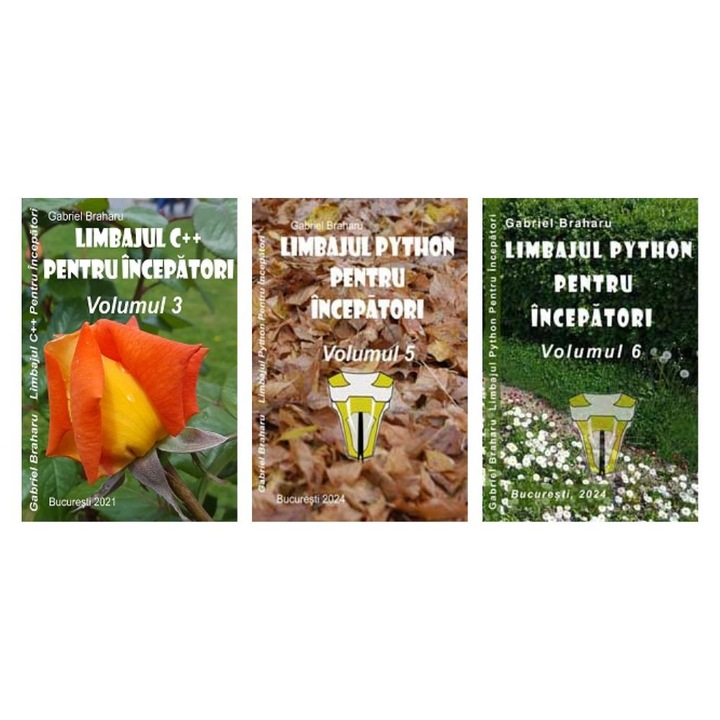 Set de 3 Carti Programare Incepatori (47), Gabriel Braharu, Colectia "Invata programare singur"