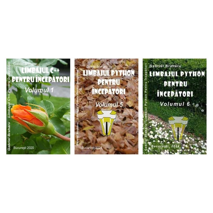 Set de 3 Carti Programare Incepatori (45), Gabriel Braharu, Colectia "Invata programare singur"