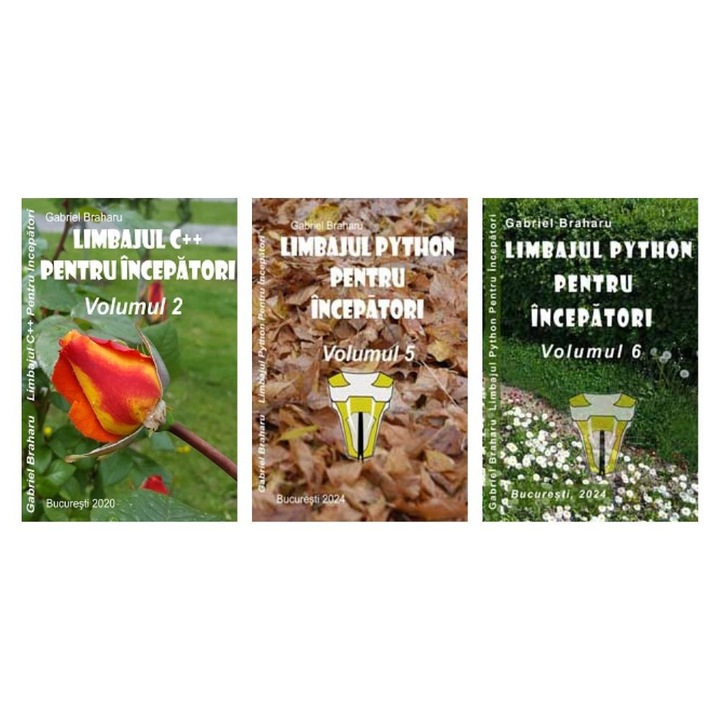 Set de 3 Carti Programare Incepatori (46), Gabriel Braharu, Colectia "Invata programare singur"