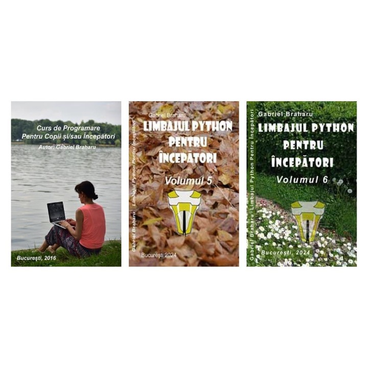 Set de 3 Carti Programare Incepatori (48), Gabriel Braharu, Colectia "Invata programare singur"