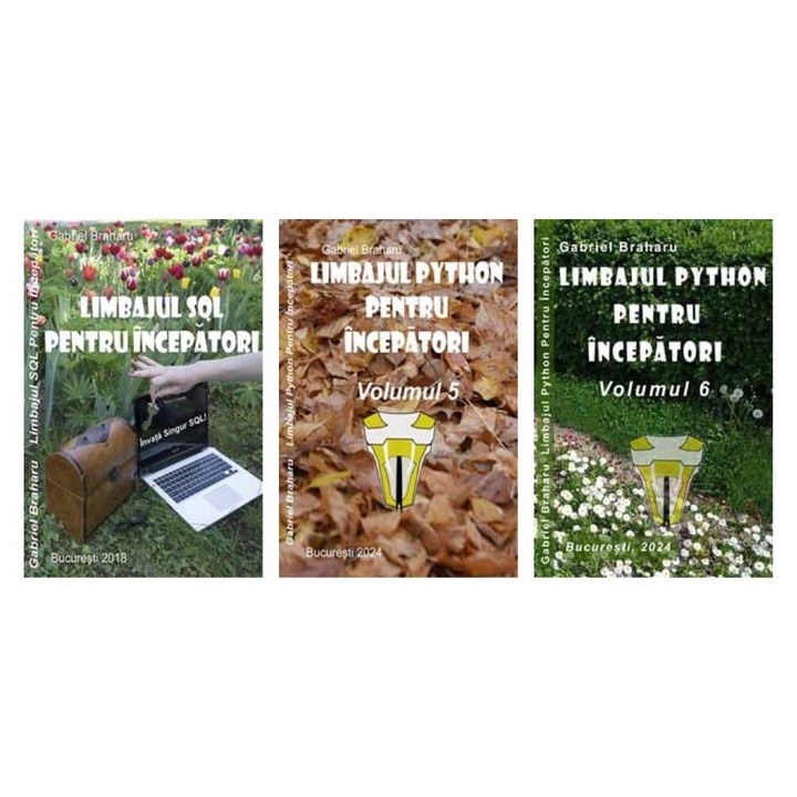 Set de 3 Carti Programare Incepatori (51), Gabriel Braharu, Colectia "Invata programare singur"