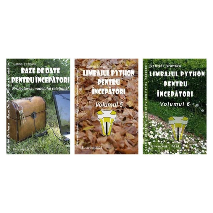 Set de 3 Carti Programare Incepatori (50), Gabriel Braharu, Colectia "Invata programare singur"
