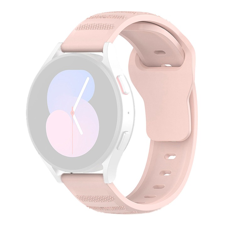 Curea Ajustabila Ceas SmartWatch 22 MM pentru Huawei Watch GT 2 (46mm) / GT 2 Pro / GT 3 Pro (46mm) / Ultimate, Xiaomi Watch S1, Soft Silicone, Comfy to Wear, Roz pudra