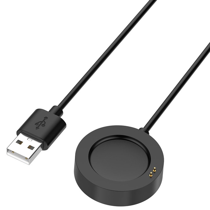 Cablu incarcator pentru Xiaomi Watch H1 / 2 Pro / S2, Desk Holder, Wireless Charging Cable, USB, 5V/1A, 100 cm, Negru