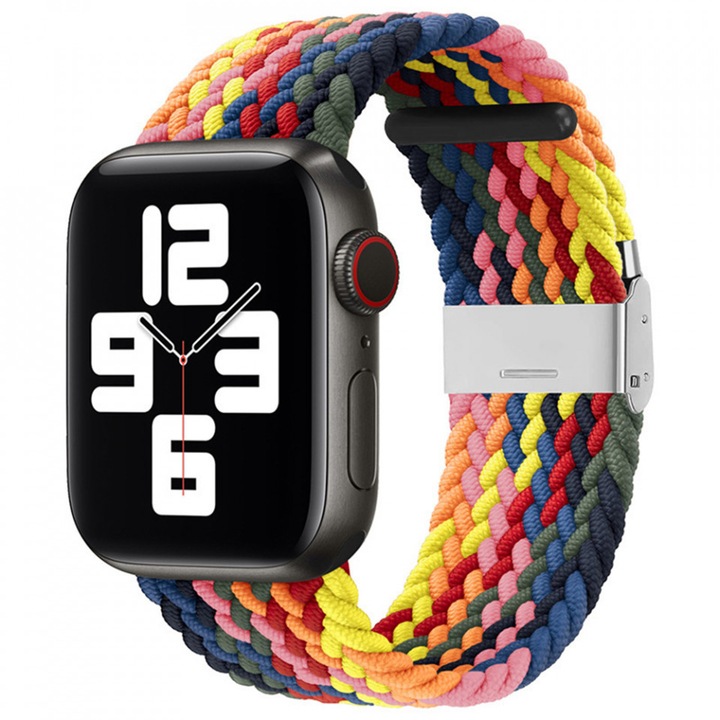Apple Watch szíj 1/2/3/4/5/6/7/8/9/SE/SE 2 (38/40/41mm) - Techsuit óraszíj (W032) - Színes rózsaszín