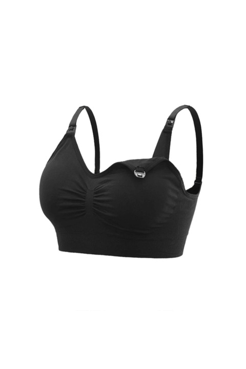 Sutien de alaptare tip bustiera, maternitate, marime M, culoare Negru