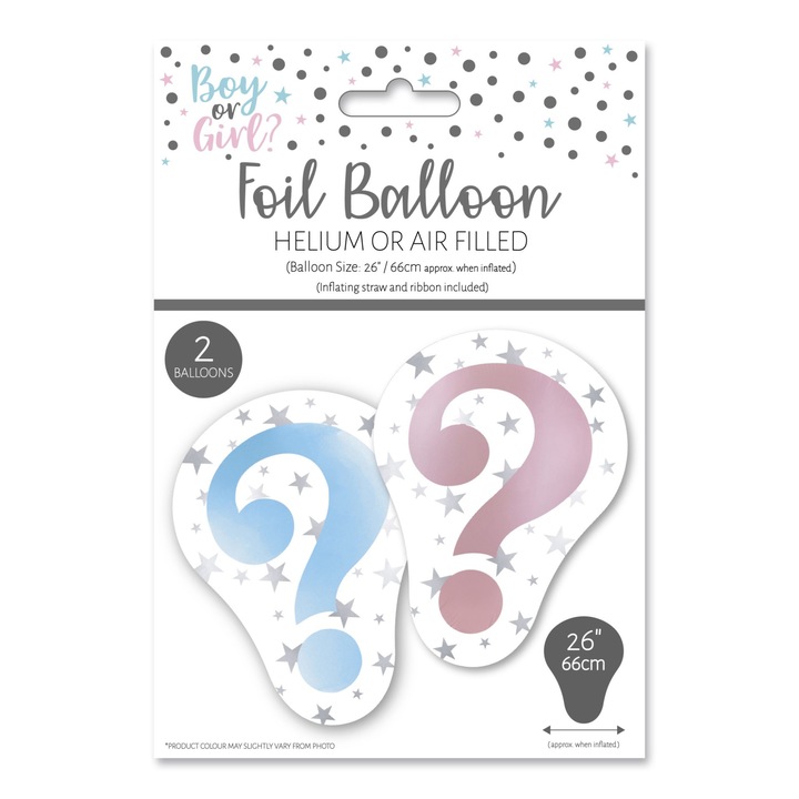Set 2 baloane dezvaluirea sexului bebelusului 66cm