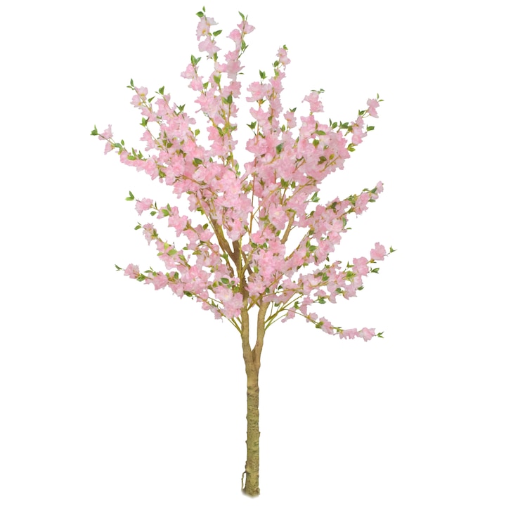 Copac artificial, Cires (Sakura) fara ghiveci, Naimeed D5603, 180x100 cm, Roz