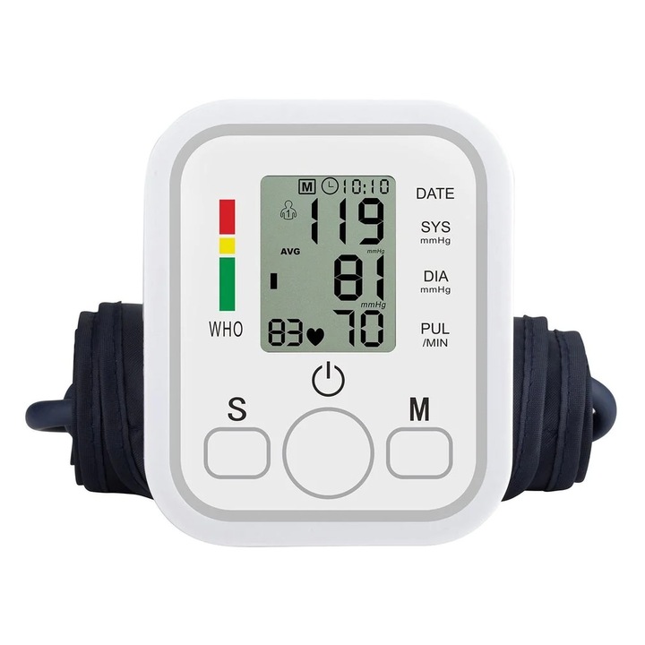 Bigshot Vita Plus automata kar vérnyomásmérő, szisztolés és diasztolés vérnyomásmérés, állítható mandzsetta és elektronikus kijelző