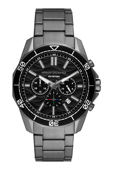 ARMANI EXCHANGE, Chrono karóra fémszíjjal, Fémszín