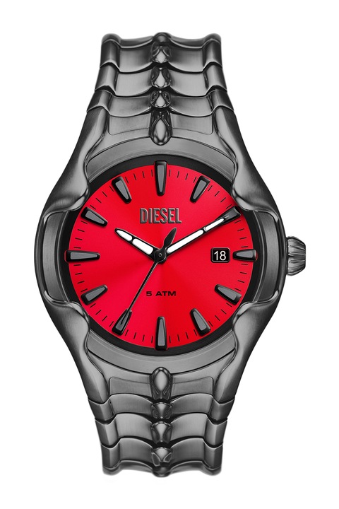 Diesel, Кварцов часовник от неръждаема стомана, Червен, Тъмносив