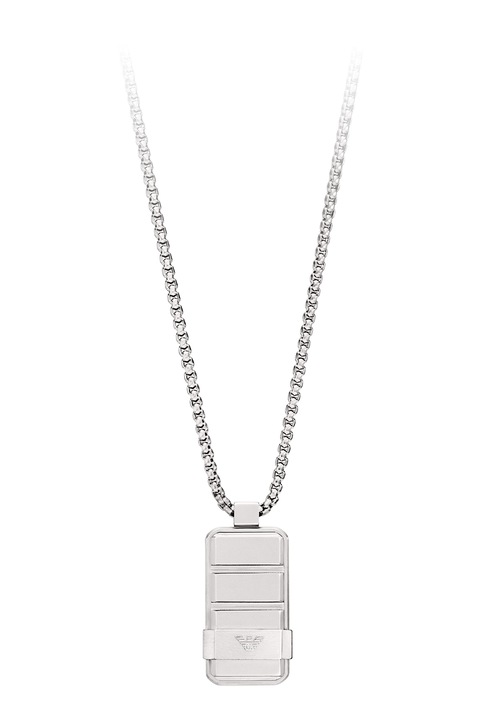 Emporio Armani, Colier de otel inoxidabil, Argintiu