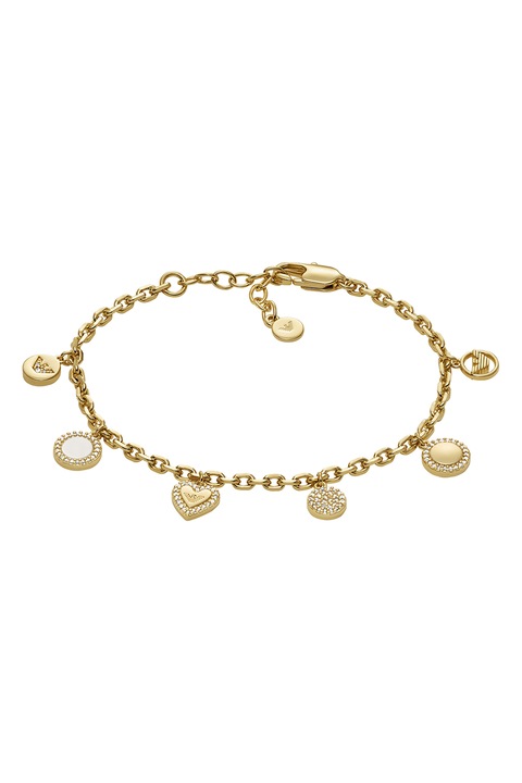 Emporio Armani, Bratara ajustabila cu cristale, Auriu