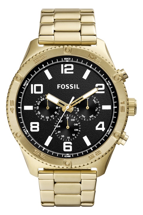 Fossil, Кварцов часовник от неръждаема стомана, Златист