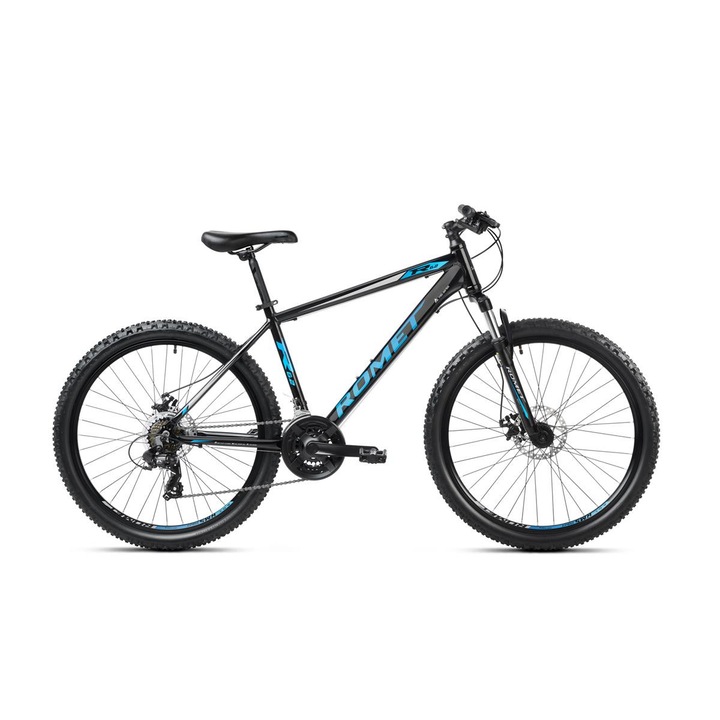 Bicicleta Romet Rambler R6.2, Aluminiu, 26 inch/21 inch, Negru/Albastru