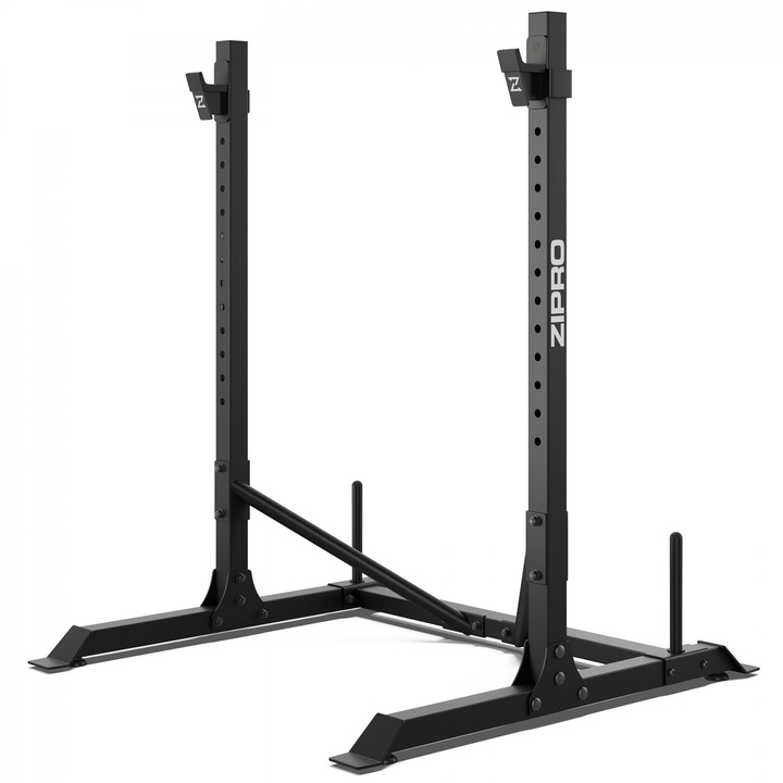 Állvány súlyzókhoz/súlyzórudakhoz, Zipro, 250 kg, Állítható, Fekete