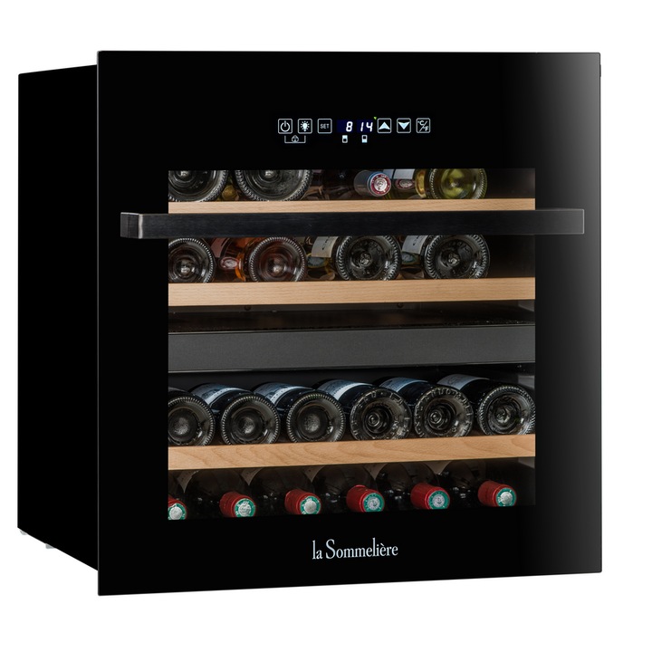 Racitor de vin LSBI36BDZ, 36 sticle, 2 zone, incorporabil in coloana La Sommeliere