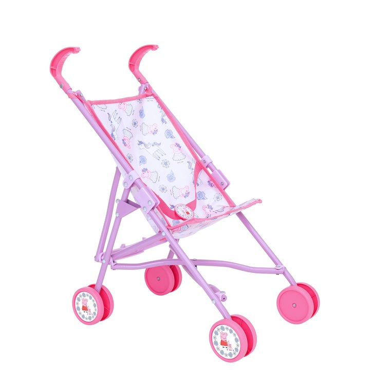 Babakocsi, Peppa Pig, Összecsukható, Alumínium/Műanyag, 53 cm, Többszínű