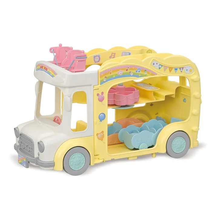 Автобус за фигурки, Epoch, Sylvanian Families, 3 години+, Многоцветен