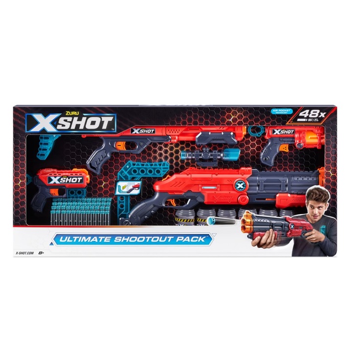 Изстрелвач, Zuru, 48 снаряда, 8+ години, Многоцветен