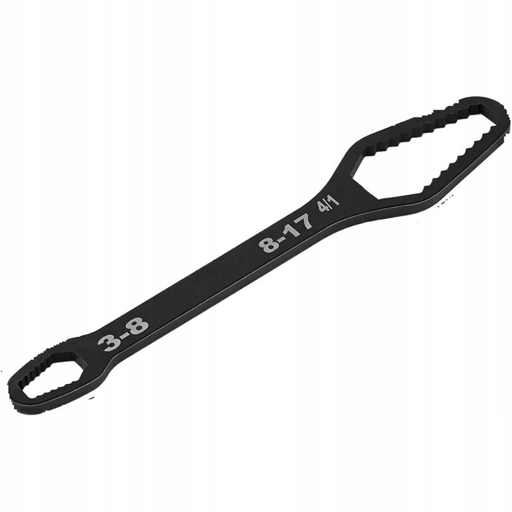 Cheie universala cu cap deschis, Rosfix, 3-17mm 150mm, Negru
