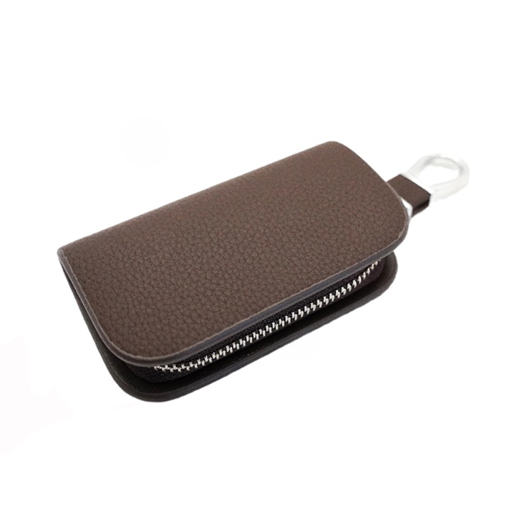 Husa Cheie Auto Universala, EHS E-Husa®, din piele ecologica, culoare maro