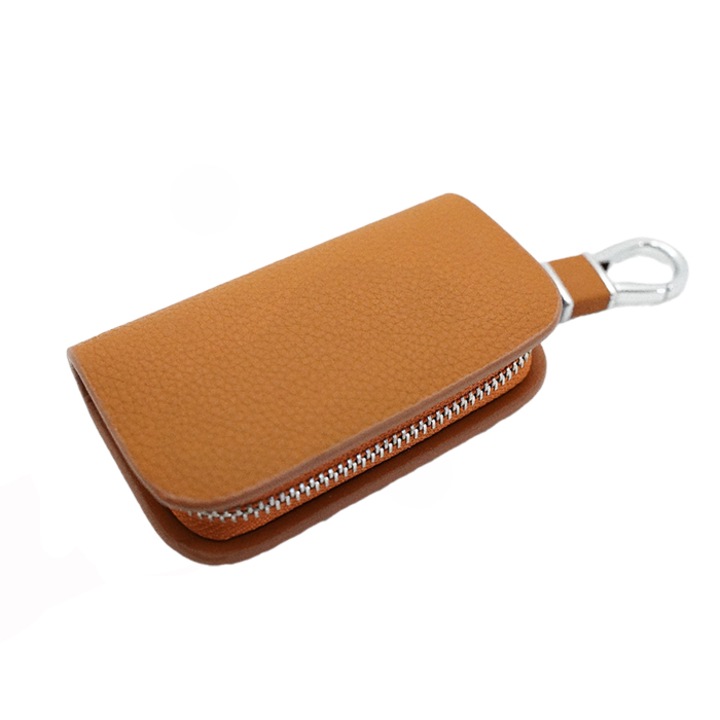 Husa Cheie Auto Universala, EHS E-Husa®, din piele ecologica, culoare crem