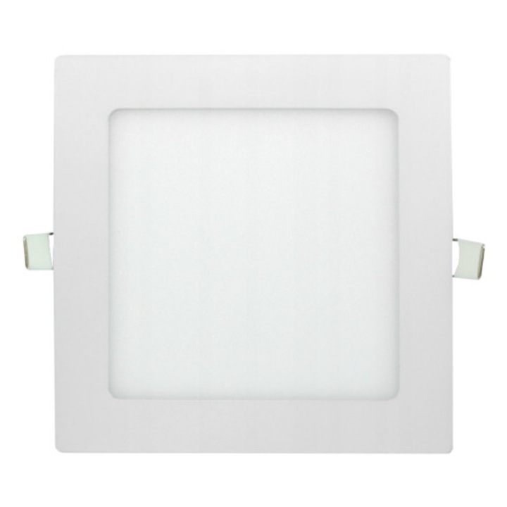 Mennyezeti lámpa, Led, Fém, LED, 12W, 960 lm, 4000-4500K, 170x170x18 mm, Fehér