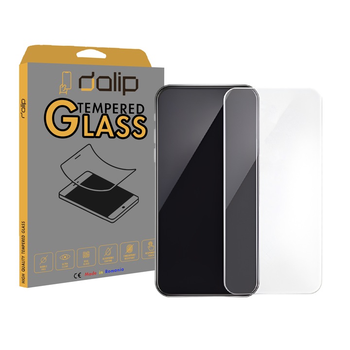 Фолио за Sony Xperia 10 II, от закалено стъкло, Dalip, Military Grade, Full Cover, Transparent
