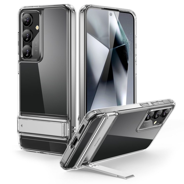 Кейс с метална стойка за Samsung Galaxy S24 Plus, ESR Air Shield Boost Kickstand, прозрачен