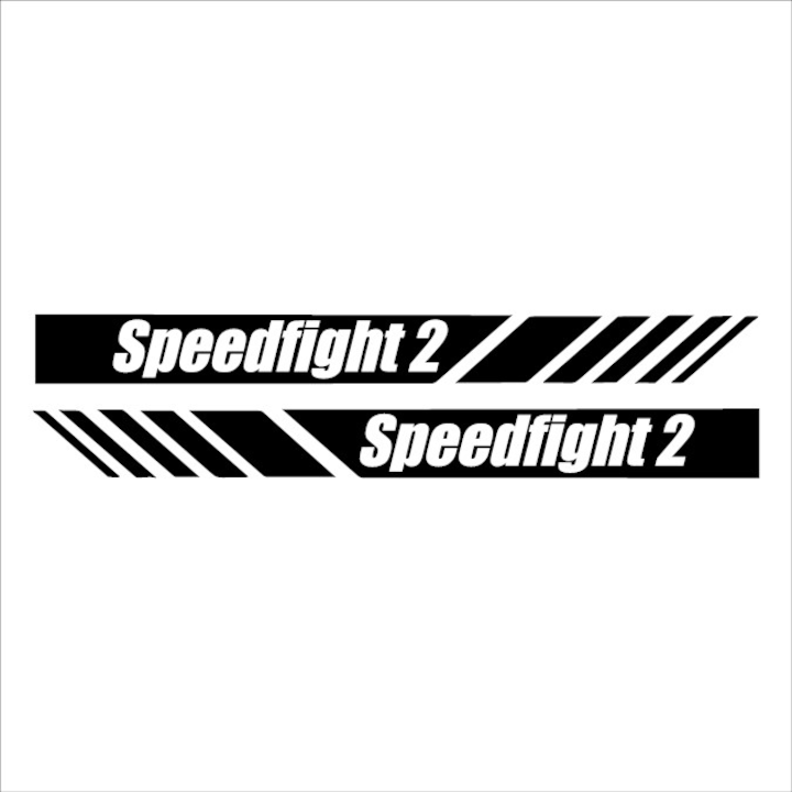 Matrica x2, Peugeot Speedfight 2 Stripe, fekete, 25cm