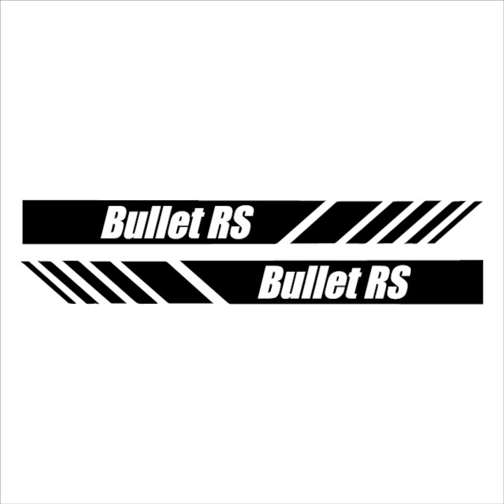 Matrica x2, TGB Bullet RS Stripe, fekete, 25 cm