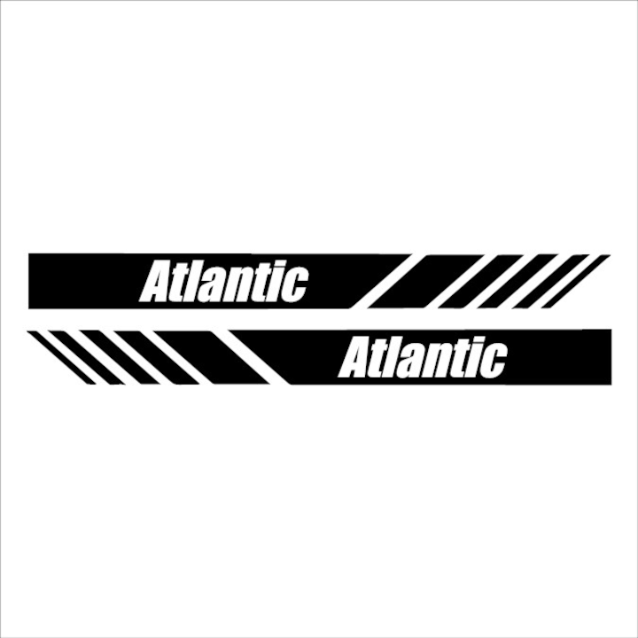 Matrica x2, Aprilia Atlantic Stripe, fekete, 25cm
