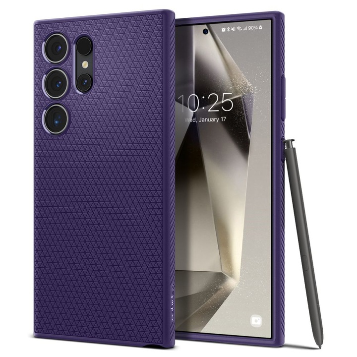 Калъф за мобилен телефон Spigen за Samsung Galaxy S24 Ultra, Liquid Air, Лилав