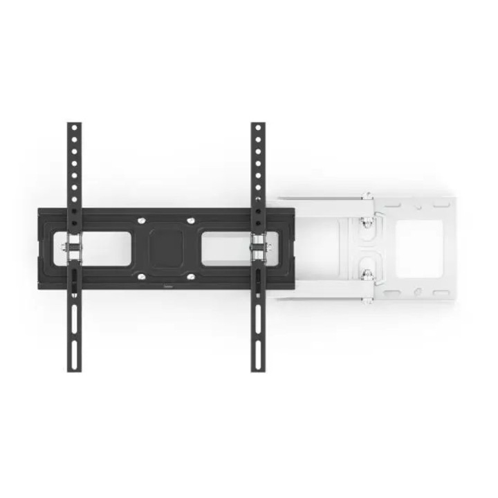 Suport TV, Hama, 165 cm, 65", Capacitate maxima 35 kg, Alb/Negru