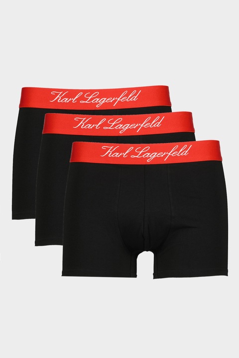 Karl Lagerfeld, Set de boxeri Hotel Karl - 3 perechi, Rosu/Negru