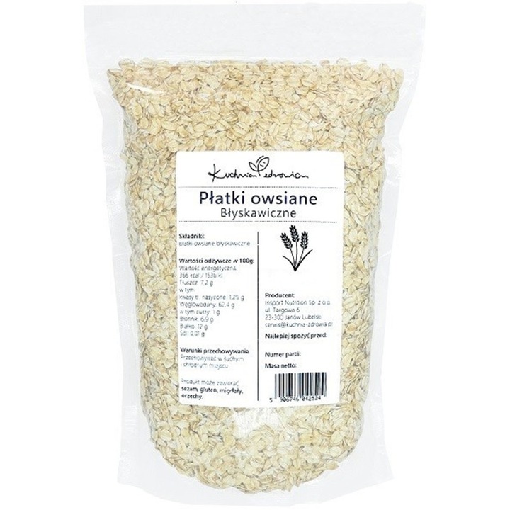 Fulgi de ovaz instant 1kg – produs natural pentru mic dejun sanatos