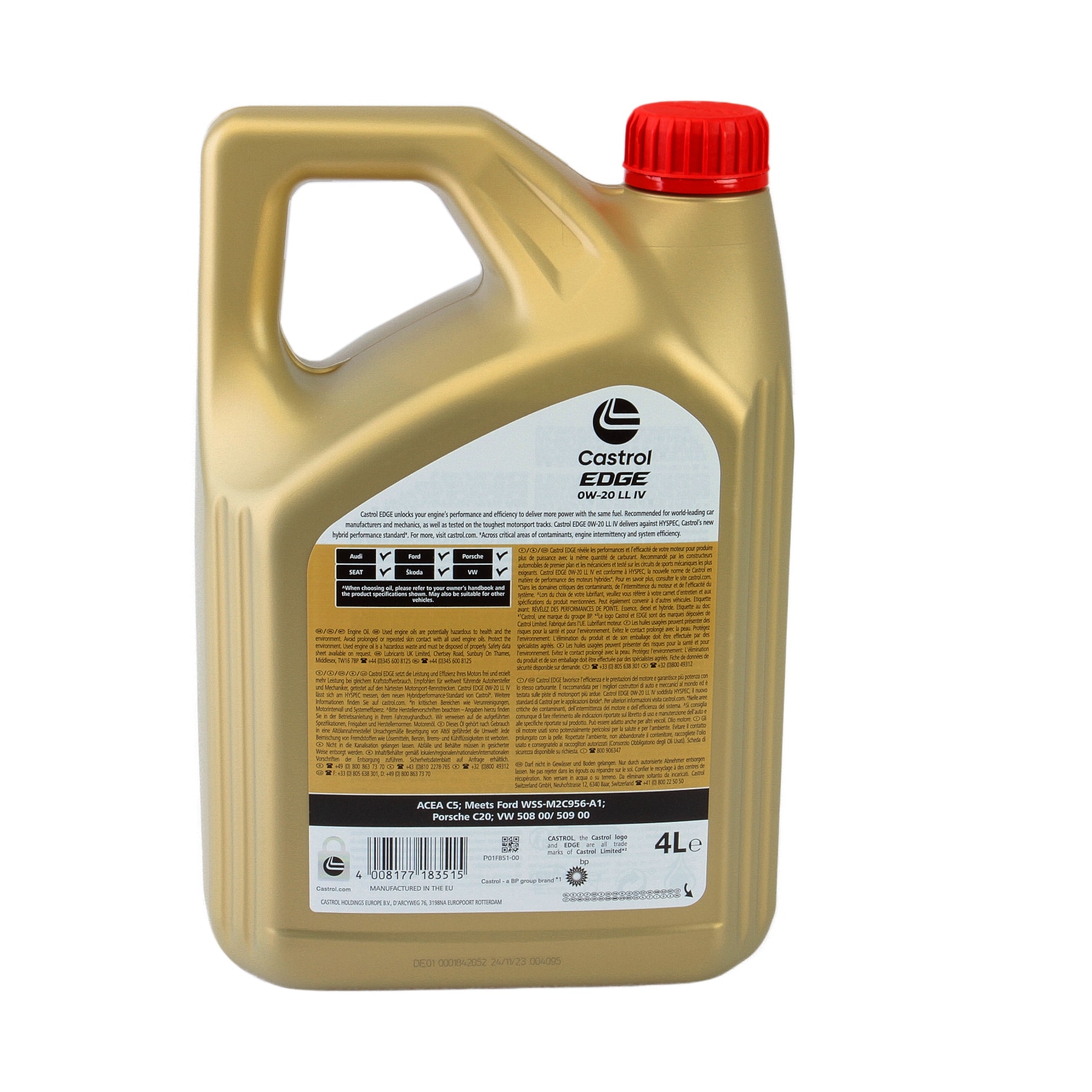 Ulei motor Castrol EDGE 0W20 LL IV 4L - eMAG.ro
