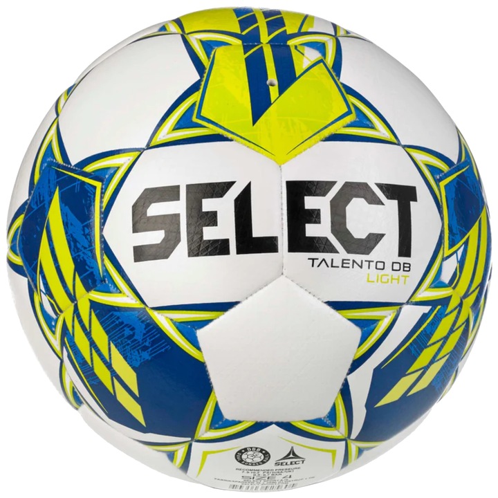 Minge fotbal, Select Talento DB Light V23 Ball TALENTO DB WHT-YEL, Alb, 4