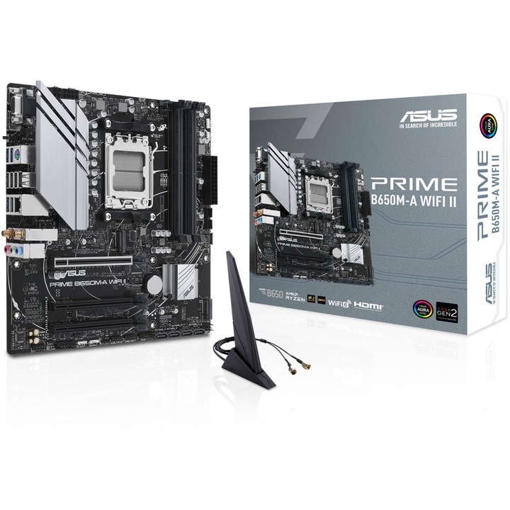 Дънна платка ASUS PRIME B650M-A WIFI II, AM5, mATX