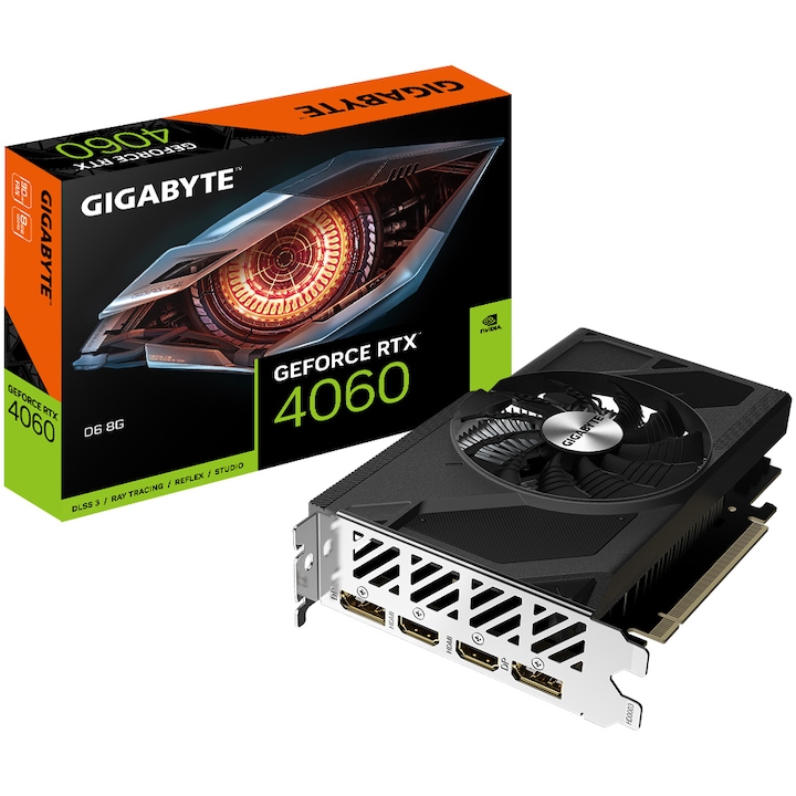 GIGABYTE nVIDIA RTX 4060 videokártya, PCI-Ex16x, 8GB GDDR6