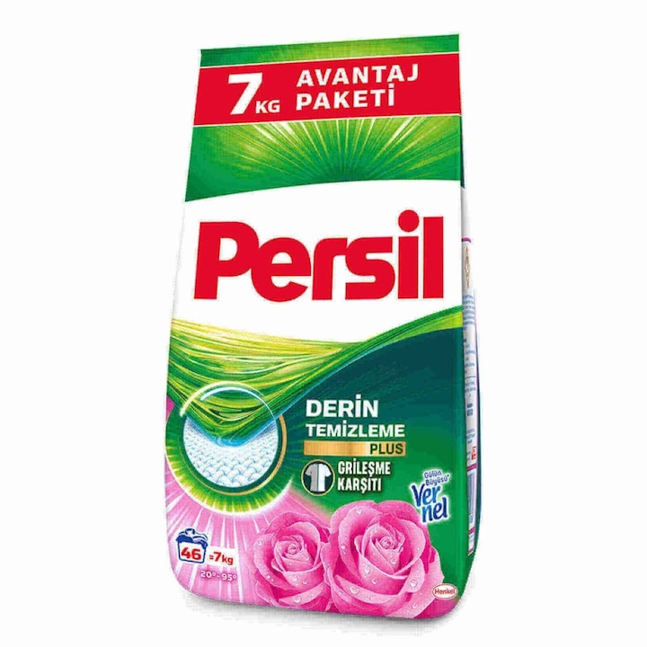Detergent automat Persil Professional Powder Rose 7 kg, rufe albe si colorate, 46 spalari