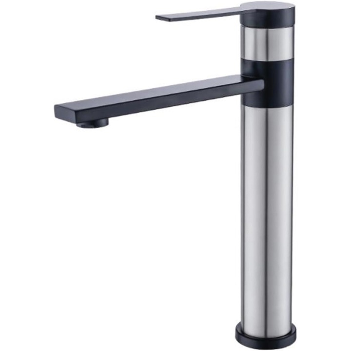 Magas, egykaros csaptelep forgócsappal, ezüst